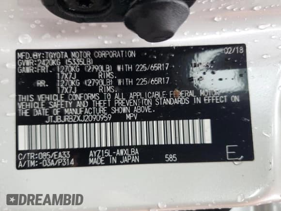 ✅ 2018 Lexus NX 300h • VIN: JTJBJRBZXJ2090959 • Lot: 45409485. Listed on Copart with 121,183 mi. Free auction sales archive from the USA and detailed vehicle history report at DreamBid. Image 13.