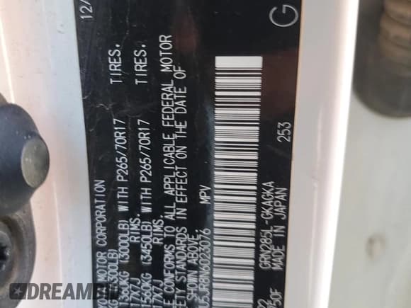 ✅ 2022 Toyota 4Runner SR5 Premium • VIN: JTENU5JR8N6023076 • Lot: 86479665. Wystawiony na Copart z przebiegiem 125 475 mil. Bezpłatny archiwum sprzedaży aukcyjnych z USA i szczegółowy raport historii pojazdu na DreamBid. Zdjęcie 12.