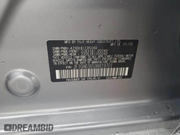 ✅ 2009 Subaru Impreza Outback Special Sports • VIN: JF1GH63659H819701 • Lot: 94424325. Wystawiony na Copart z przebiegiem Nie podano. Bezpłatny archiwum sprzedaży aukcyjnych z USA i szczegółowy raport historii pojazdu na DreamBid. Zdjęcie 12.