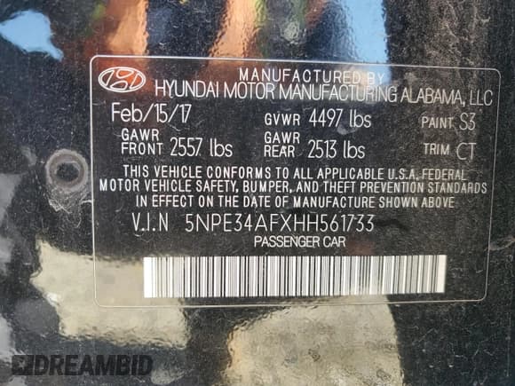 ✅ 2017 Hyundai Sonata Limited • VIN: 5NPE34AFXHH561733 • Лот: 80655555. Опубликован ранее на Copart с пробегом 147 456 миль. Бесплатный доступ к архиву аукционных продаж из США и подробный отчёт об истории автомобиля на DreamBid. Изображение 13.