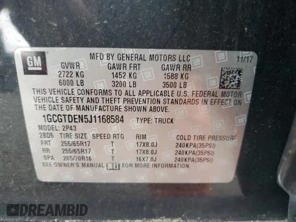 ✅ 2018 Chevrolet Colorado 4WD Z71 • VIN: 1GCGTDEN5J1168584 • Лот: 75629654. Опубликован ранее на Copart с пробегом 77 717 миль. Бесплатный доступ к архиву аукционных продаж из США и подробный отчёт об истории автомобиля на DreamBid. Изображение 11.