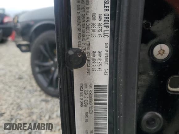 ✅ 2013 Dodge Challenger R/T • VIN: 2C3CDYBT0DH719259 • Lot: 77790134. Wystawiony na Copart z przebiegiem 144 994 mil. Bezpłatny archiwum sprzedaży aukcyjnych z USA i szczegółowy raport historii pojazdu na DreamBid. Zdjęcie 12.