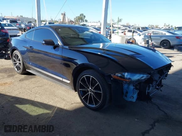 ✅ 2021 Ford Mustang EcoBoost • VIN: 1FA6P8TH0M5104699 • Lot: 43459662. Listed on IAAI with 29,294 mi. Free auction sales archive from the USA and detailed vehicle history report at DreamBid. Image 1.