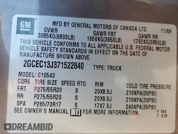 ✅ 2007 Chevrolet Silverado 1500 1LT • VIN: 2GCEC13J371522840 • Lot: 77124554. Listed on Copart with 236,284 mi. Free auction sales archive from the USA and detailed vehicle history report at DreamBid. Image 14.