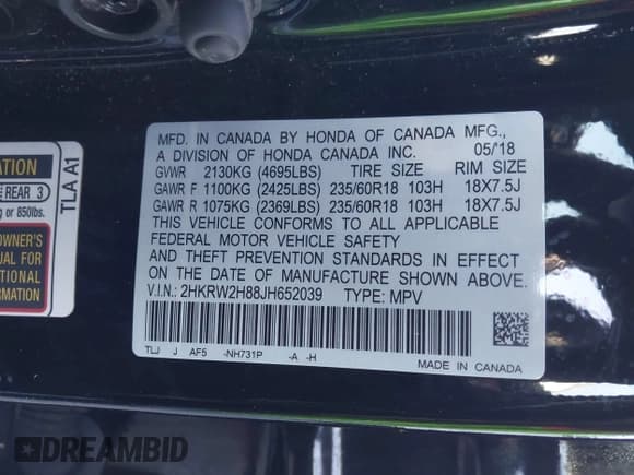 ✅ 2018 Honda CR-V EX-L • VIN: 2HKRW2H88JH652039 • Lot: 43271944. Wystawiony na IAAI z przebiegiem 77 793 mil. Bezpłatny archiwum sprzedaży aukcyjnych z USA i szczegółowy raport historii pojazdu na DreamBid. Zdjęcie 9.