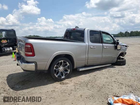 2020 Ram 1500 Laramie with VIN 1C6RREDT9LN152355, listed as a Copart auction lot 66853625 with 176,795 mi miles and Salvage title. Bid and sale history available at DreamBid. Image 3.