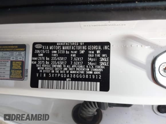 ✅ 2016 Kia Sorento LX • VIN: 5XYPGDA38GG081912 • Лот: 43265575. Опубликован ранее на IAAI с пробегом 81 102 миль. Бесплатный доступ к архиву аукционных продаж из США и подробный отчёт об истории автомобиля на DreamBid. Изображение 9.