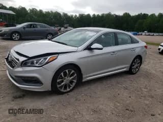 ✅ 2015 Hyundai Sonata Sport • VIN: 5NPE34AB9FH152584 • Lot: 51473073. Listed on Copart with 33,227 mi. Free auction sales archive from the USA and detailed vehicle history report at DreamBid. Image 1.