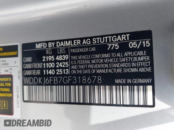 ✅ 2016 Mercedes-Benz E 400 • VIN: WDDKJ6FB7GF318678 • Lot: 42080377. Listed on IAAI with 59,450 mi. Free auction sales archive from the USA and detailed vehicle history report at DreamBid. Image 9.