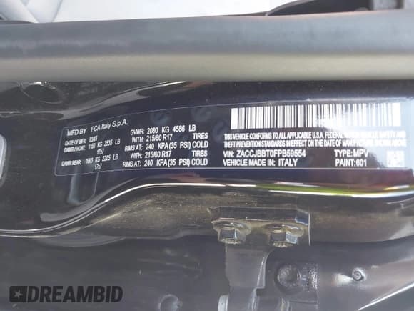 ✅ 2015 Jeep Renegade Latitude • VIN: ZACCJBBT0FPB59554 • Лот: 43346830. Опубликован ранее на IAAI с пробегом 110 229 миль. Бесплатный доступ к архиву аукционных продаж из США и подробный отчёт об истории автомобиля на DreamBid. Изображение 9.