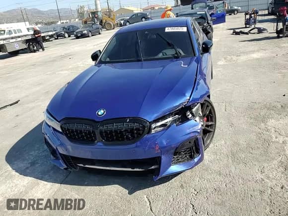 2021 BMW 3 Series M340i with VIN WBA5U7C05MFK99905, listed as a Copart auction lot 47805825 with Not provided miles and Salvage title. Bid and sale history available at DreamBid. Image 10.