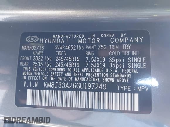 ✅ 2016 Hyundai Tucson Limited • VIN: KM8J33A26GU197249 • Лот: 43669243. Опубликован ранее на IAAI с пробегом 120 722 миль. Бесплатный доступ к архиву аукционных продаж из США и подробный отчёт об истории автомобиля на DreamBid. Изображение 9.