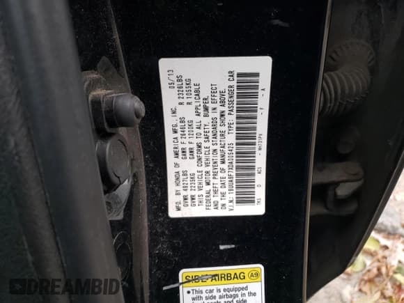 ✅ 2013 Acura TL Advance • VIN: 19UUA9F7XDA005425 • Лот: 82366454. Опубликован ранее на Copart с пробегом 189 161 миль. Бесплатный доступ к архиву аукционных продаж из США и подробный отчёт об истории автомобиля на DreamBid. Изображение 12.