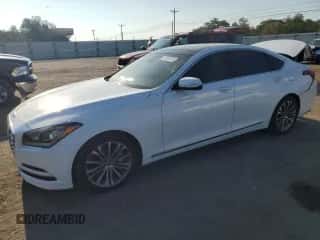 2015 Hyundai Genesis 3.8L with VIN KMHGN4JE3FU070476, listed as a Copart auction lot 67832074 with 77,259 mi miles and Salvage title. Bid and sale history available at DreamBid. Image 1.