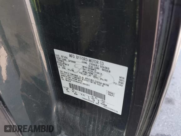 ✅ 2004 Ford F-150 XLT • VIN: 1FTPX145X4NC49551 • Lot: 43336554. Listed on IAAI with 117,418 mi. Free auction sales archive from the USA and detailed vehicle history report at DreamBid. Image 9.