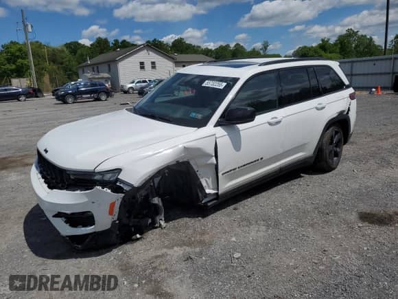 2023 Jeep Grand Cherokee Altitude X with VIN 1C4RJHAG0PC645951, listed as a Copart auction lot 55732255 with 27,185 mi miles and Salvage title. Bid and sale history available at DreamBid. Image 1.