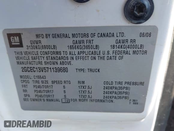 ✅ 2007 Chevrolet Silverado 1500 LS • VIN: 2GCEC13V571139680 • Lot: 43453498. Listed on IAAI with 417,600 mi. Free auction sales archive from the USA and detailed vehicle history report at DreamBid. Image 9.