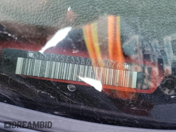 ✅ 2011 Chevrolet Silverado 1500 LT • VIN: 3GCPKSE33BG279076 • Lot: 83940825. Listed on Copart with 144,104 mi. Free auction sales archive from the USA and detailed vehicle history report at DreamBid. Image 12.