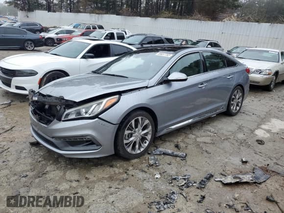 ✅ 2015 Hyundai Sonata Sport • VIN: 5NPE34AB8FH168324 • Лот: 69657752. Опубликован ранее на Copart с пробегом 98 547 миль. Бесплатный доступ к архиву аукционных продаж из США и подробный отчёт об истории автомобиля на DreamBid. Изображение 1.