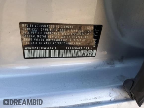 ✅ 2015 Volkswagen Golf Limited Edition • VIN: WVWKP7AU5FW906018 • Lot: 86098314. Wystawiony na Copart z przebiegiem 64 501 mil. Bezpłatny archiwum sprzedaży aukcyjnych z USA i szczegółowy raport historii pojazdu na DreamBid. Zdjęcie 14.