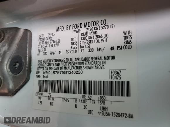 ✅ 2016 Ford Transit Connect XL • VIN: NM0LS7E75G1240250 • Lot: 69310315. Wystawiony na Copart z przebiegiem 82 018 mil. Bezpłatny archiwum sprzedaży aukcyjnych z USA i szczegółowy raport historii pojazdu na DreamBid. Zdjęcie 13.