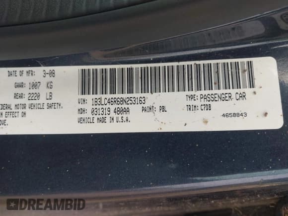 ✅ 2008 Dodge Avenger • VIN: 1B3LC46R68N253163 • Лот: 43627388. Опубликован ранее на IAAI с пробегом 102 879 миль. Бесплатный доступ к архиву аукционных продаж из США и подробный отчёт об истории автомобиля на DreamBid. Изображение 9.