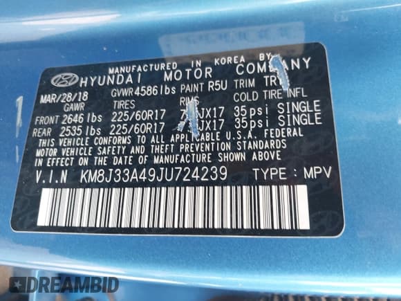 ✅ 2018 Hyundai Tucson SEL • VIN: KM8J33A49JU724239 • Лот: 43205951. Опубликован ранее на IAAI с пробегом 88 639 миль. Бесплатный доступ к архиву аукционных продаж из США и подробный отчёт об истории автомобиля на DreamBid. Изображение 9.