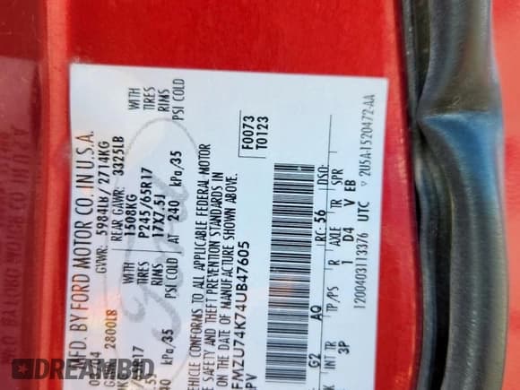 ✅ 2004 Ford Explorer Eddie Bauer • VIN: 1FMZU74K74UB47605 • Lot: 92329605. Listed on Copart with 95,604 mi. Free auction sales archive from the USA and detailed vehicle history report at DreamBid. Image 13.