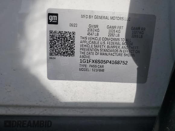 ✅ 2023 Chevrolet Bolt EV 2LT • VIN: 1G1FX6S05P4168752 • Lot: 54859765. Wystawiony na Copart z przebiegiem 8 469 mil. Bezpłatny archiwum sprzedaży aukcyjnych z USA i szczegółowy raport historii pojazdu na DreamBid. Zdjęcie 14.