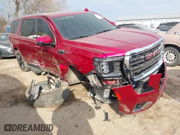✅ 2023 GMC Yukon XL SLT • VIN: 1GKS2GKDXPR314163 • Lot: 41716933. Listed on IAAI with 42,963 mi. Free auction sales archive from the USA and detailed vehicle history report at DreamBid. Image 1.