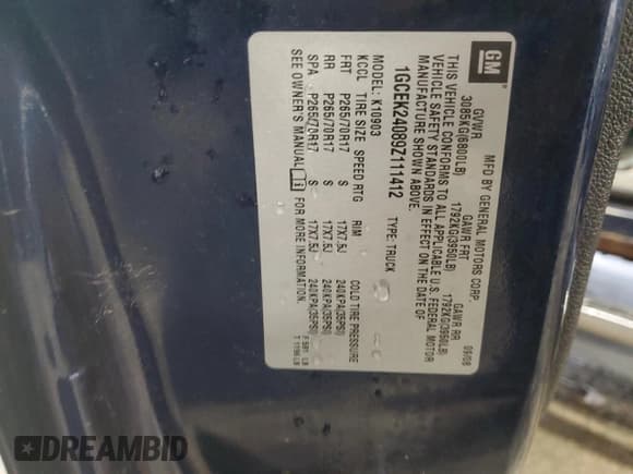 ✅ 2009 Chevrolet Silverado 1500 • VIN: 1GCEK24089Z111412 • Лот: 56109375. Опубликован ранее на Copart с пробегом 199 908 миль. Бесплатный доступ к архиву аукционных продаж из США и подробный отчёт об истории автомобиля на DreamBid. Изображение 12.