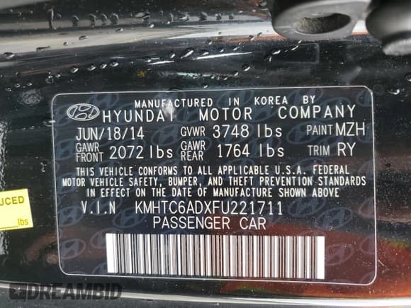 ✅ 2015 Hyundai Veloster • VIN: KMHTC6ADXFU221711 • Lot: 66359484. Wystawiony na Copart z przebiegiem 69 223 mil. Bezpłatny archiwum sprzedaży aukcyjnych z USA i szczegółowy raport historii pojazdu na DreamBid. Zdjęcie 12.