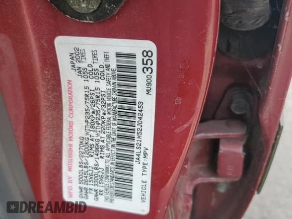 ✅ 2002 Mitsubishi Montero Sport ES • VIN: JA4LS21H52J042453 • Lot: 71914795. Wystawiony na Copart z przebiegiem Nie podano. Bezpłatny archiwum sprzedaży aukcyjnych z USA i szczegółowy raport historii pojazdu na DreamBid. Zdjęcie 12.