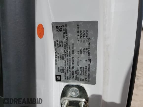 ✅ 2015 Chevrolet Colorado 2WD WT • VIN: 1GCHSAEA6F1154073 • Лот: 71229874. Опубликован ранее на Copart с пробегом 71 322 миль. Бесплатный доступ к архиву аукционных продаж из США и подробный отчёт об истории автомобиля на DreamBid. Изображение 12.