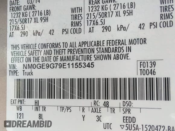 ✅ 2014 Ford Transit Connect Titanium • VIN: NM0GE9G79E1155345 • Лот: 41992070. Опубликован ранее на IAAI с пробегом 103 989 миль. Бесплатный доступ к архиву аукционных продаж из США и подробный отчёт об истории автомобиля на DreamBid. Изображение 9.