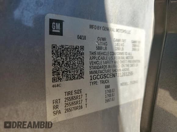 ✅ 2018 Chevrolet Colorado 2WD LT • VIN: 1GCGSCEN7J1281255 • Лот: 73786804. Опубликован ранее на Copart с пробегом 106 333 миль. Бесплатный доступ к архиву аукционных продаж из США и подробный отчёт об истории автомобиля на DreamBid. Изображение 12.