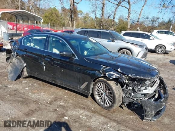 ✅ 2019 BMW 5 Series 530i • VIN: WBAJA5C56KWW03537 • Lot: 41430626. Listed on IAAI with 98,240 mi. Free auction sales archive from the USA and detailed vehicle history report at DreamBid. Image 1.