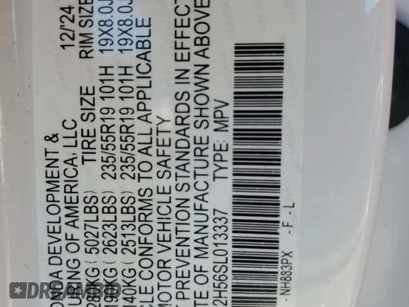 ✅ 2025 Acura RDX Technology • VIN: 5J8TC2H56SL013337 • Lot: 65699495. Listed on Copart with 2,897 mi. Free auction sales archive from the USA and detailed vehicle history report at DreamBid. Image 14.