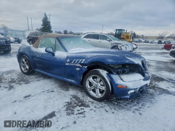 ✅ 2000 BMW Z3 2.5 • VIN: 4USCH9347YLG03205 • Лот: 94630905. Опубликован ранее на Copart с пробегом 88 842 миль. Бесплатный доступ к архиву аукционных продаж из США и подробный отчёт об истории автомобиля на DreamBid. Изображение 4.