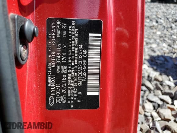 ✅ 2012 Hyundai Veloster w/Red Int • VIN: KMHTC6AD2CU034734 • Lot: 66930434. Wystawiony na Copart z przebiegiem 148 972 mil. Bezpłatny archiwum sprzedaży aukcyjnych z USA i szczegółowy raport historii pojazdu na DreamBid. Zdjęcie 12.