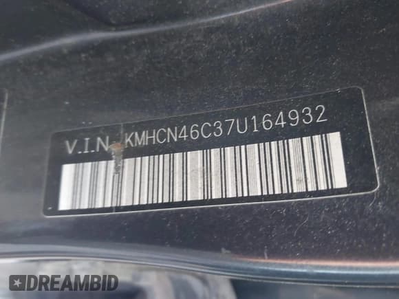 ✅ 2007 Hyundai Accent GLS • VIN: KMHCN46C37U164932 • Лот: 42874519. Опубликован ранее на IAAI с пробегом Не указан. Бесплатный доступ к архиву аукционных продаж из США и подробный отчёт об истории автомобиля на DreamBid. Изображение 9.