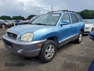 2003 Hyundai Santa Fe GLS with VIN KM8SC73D53U542081, listed as a Copart auction lot 62995765 with 154,187 mi miles and Salvage title. Bid and sale history available at DreamBid. Image 1.