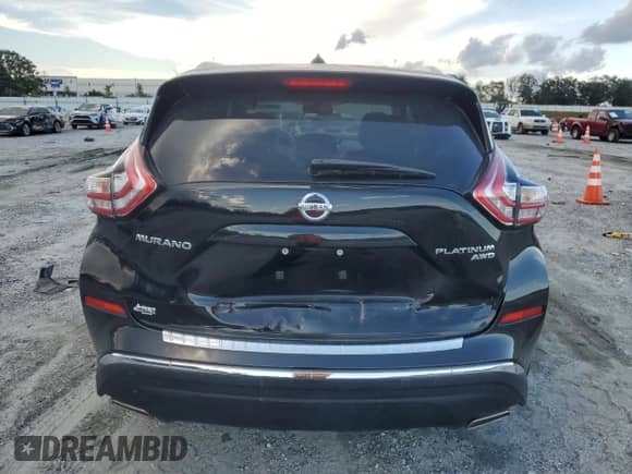 2016 Nissan Murano SV with VIN 5N1AZ2MH1GN126625, listed as a Copart auction lot 69097405 with 50,588 mi miles and Salvage title. Bid and sale history available at DreamBid. Image 6.