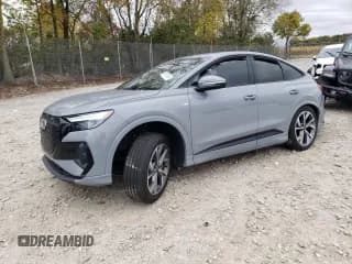 ✅ 2024 Audi Q4 e-tron Sportback Premium • VIN: WA122BFZ3RP025381 • Lot: 76121154. Listed on Copart with Not provided. Free auction sales archive from the USA and detailed vehicle history report at DreamBid. Image 1.