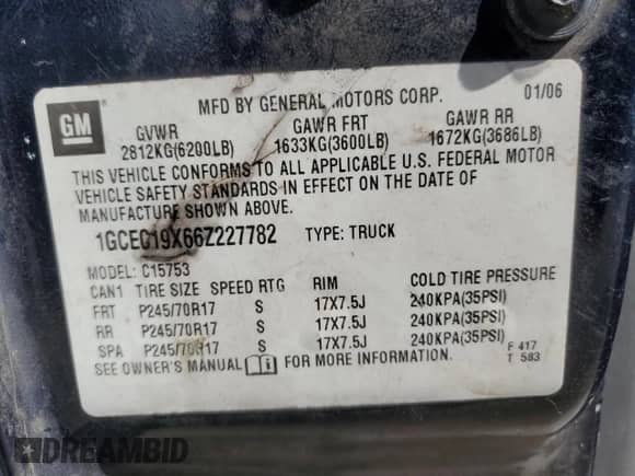 2006 Chevrolet Silverado 1500 LS с VIN 1GCEC19X66Z227782, выставлен на аукционе Copart как лот 70480664 с пробегом 263 395 миль миль и Списание • Salvage title. История ставок и продаж доступна на DreamBid. Изображение 14.