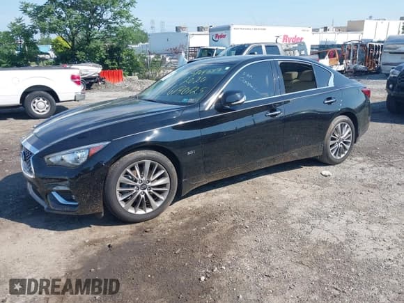 ✅ 2020 Infiniti Q50 Luxe • VIN: JN1EV7AR0LM255678 • Lot: 42645645. Listed on IAAI with 31,180 mi. Free auction sales archive from the USA and detailed vehicle history report at DreamBid. Image 2.