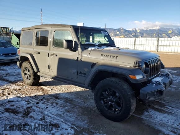 ✅ 2022 Jeep Wrangler Unlimited Willys Sport • VIN: 1C4HJXDN6NW142016 • Lot: 41885135. Wystawiony na Copart z przebiegiem 54 638 mil. Bezpłatny archiwum sprzedaży aukcyjnych z USA i szczegółowy raport historii pojazdu na DreamBid. Zdjęcie 4.