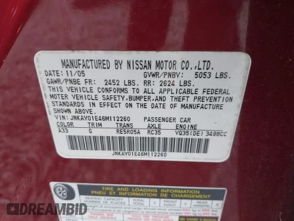 ✅ 2006 Infiniti M • VIN: JNKAY01E46M112260 • Лот: 42206203. Опубликован ранее на IAAI с пробегом 210 764 миль. Бесплатный доступ к архиву аукционных продаж из США и подробный отчёт об истории автомобиля на DreamBid. Изображение 9.
