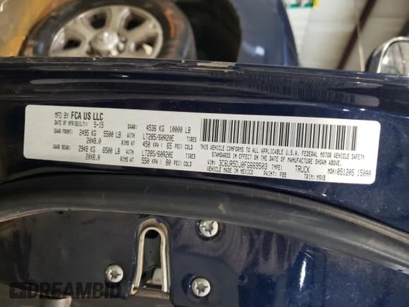 ✅ 2015 Ram 2500 Big Horn • VIN: 3C6UR5DJ0FG669503 • Lot: 44803265. Listed on Copart with 133,787 mi. Free auction sales archive from the USA and detailed vehicle history report at DreamBid. Image 14.