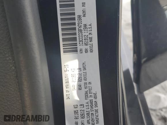 ✅ 2015 Chrysler 200 C • VIN: 1C3CCCCG8FN731600 • Lot: 86269865. Wystawiony na Copart z przebiegiem 72 964 mil. Bezpłatny archiwum sprzedaży aukcyjnych z USA i szczegółowy raport historii pojazdu na DreamBid. Zdjęcie 12.